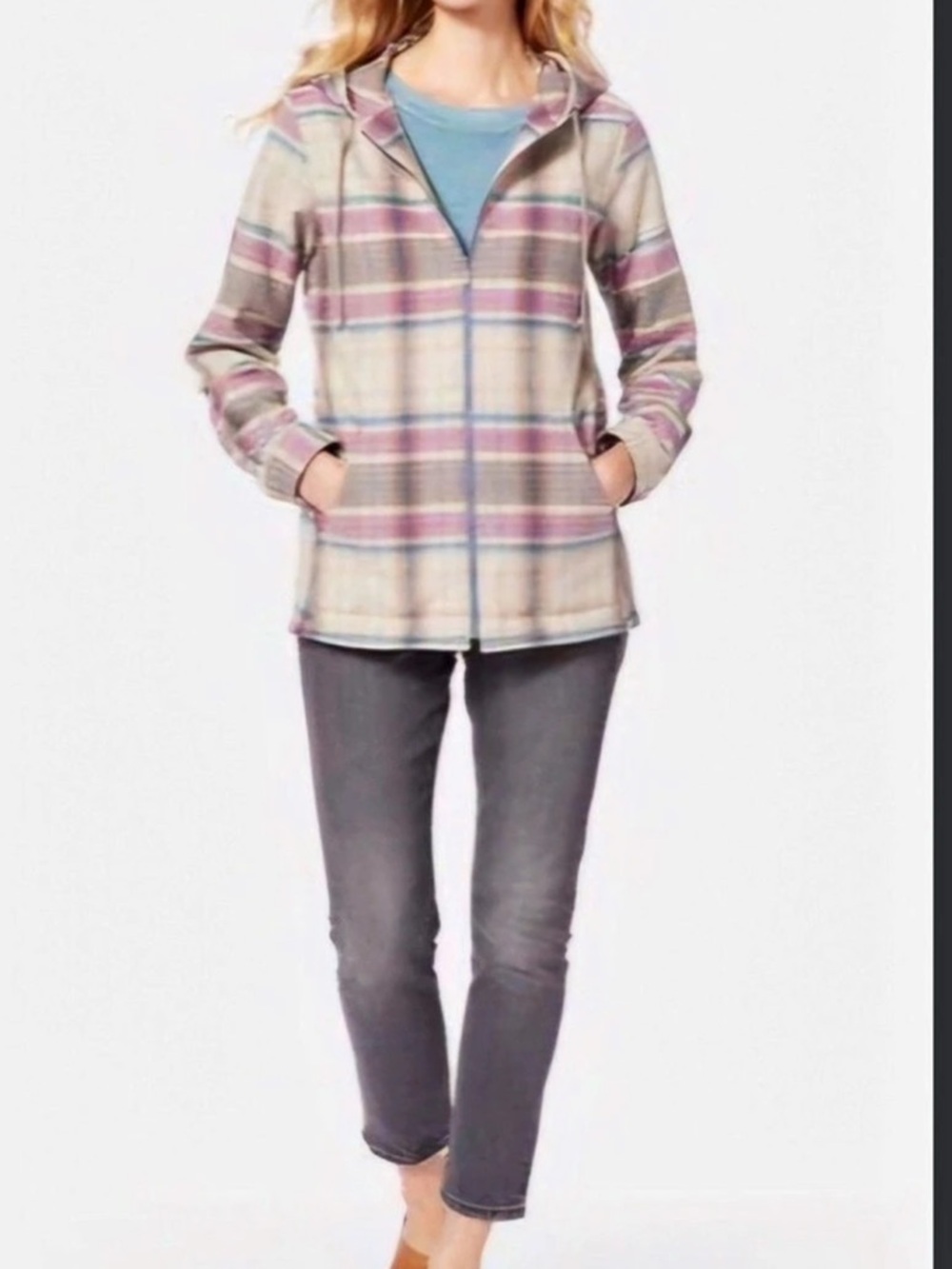 Pendleton Plaid Wool Hooded Jacket Size Medium